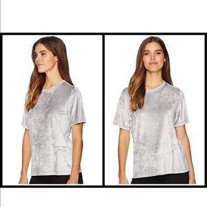 MICHAEL STARS Velvet Short Sleeve Crewneck Tee